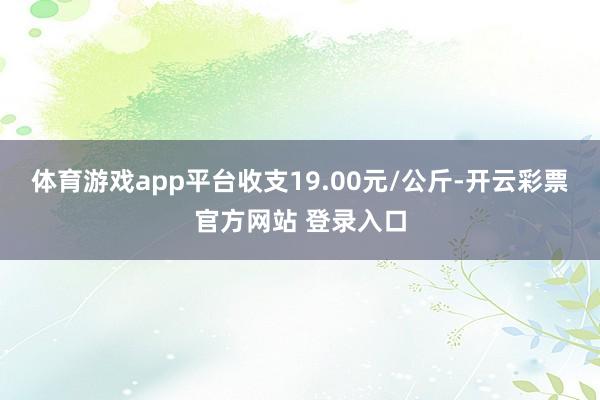 体育游戏app平台收支19.00元/公斤-开云彩票官方网站 