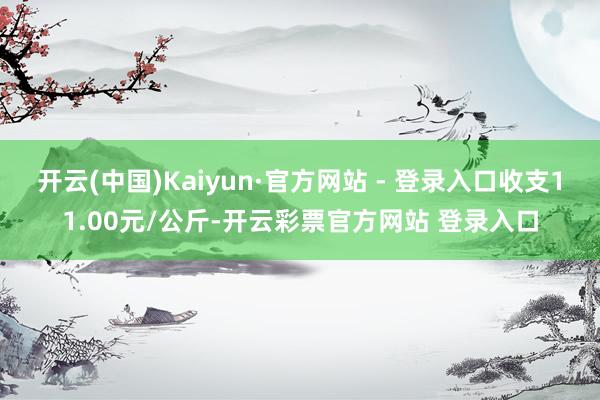 开云(中国)Kaiyun·官方网站 - 登录入口收支11.0