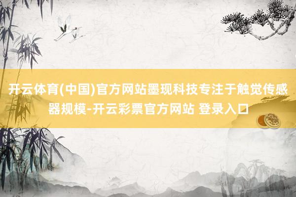 开云体育(中国)官方网站墨现科技专注于触觉传感器规模-开云彩