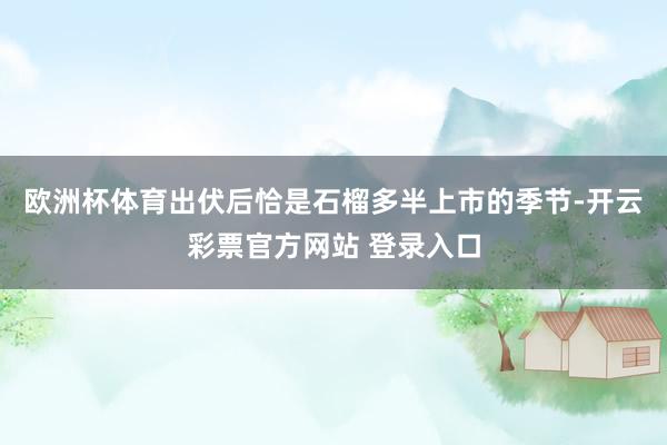 欧洲杯体育出伏后恰是石榴多半上市的季节-开云彩票官方网站 登